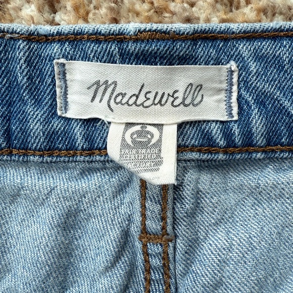 Madewell Light Blue Cropped Jeans with Distressing - Picture 2 of 9